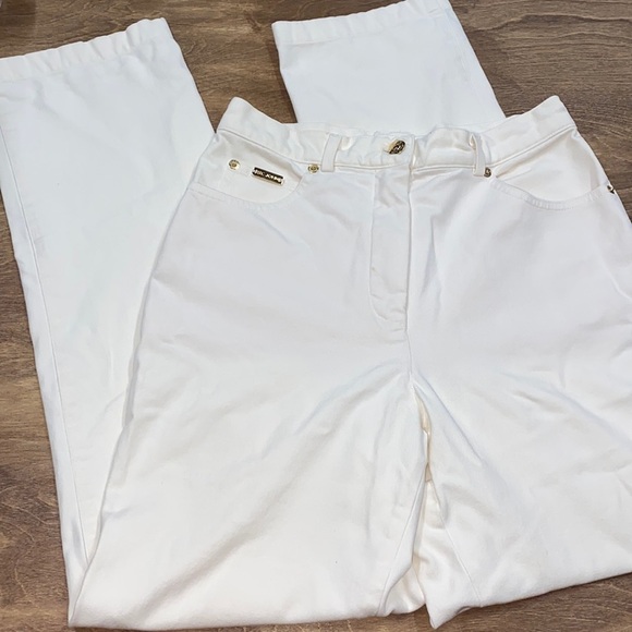 St John Sport ivory color jean pants size 8 - Picture 2 of 11